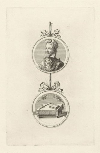 Commemorative medal with portrait of Johan van der Does