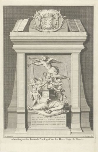 Design for the tomb monument of Hugo de Groot, died 1645