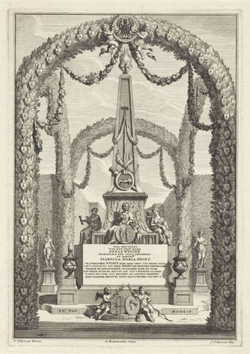 Memorial obelisk on the occasion of the marriage of Jonas Witsen and Isabella Maria Hooft