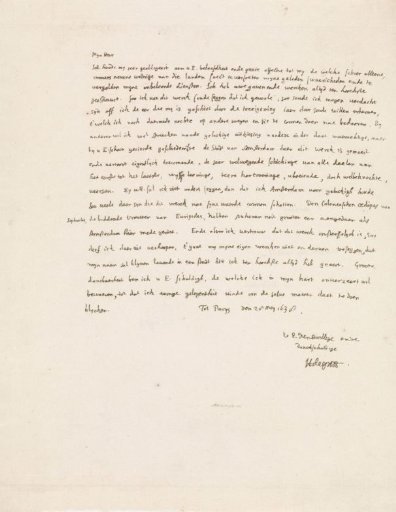 Letter from Hugo de Groot to Joost van den Vondel