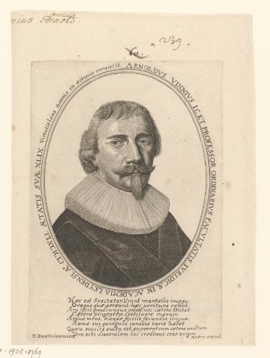 Portrait of Arnoldus Vinnius at the Age of 49