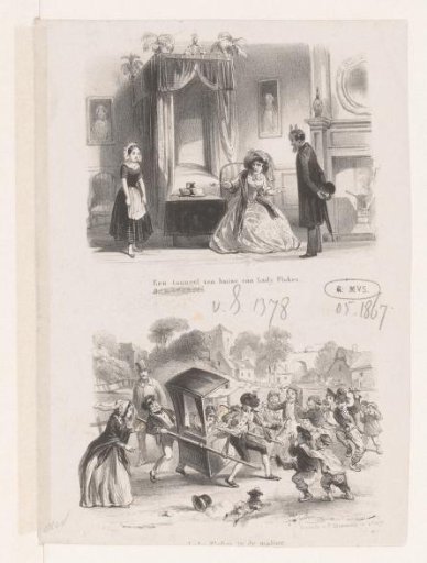 Scene in a bedroom and an accident with a sedan chair