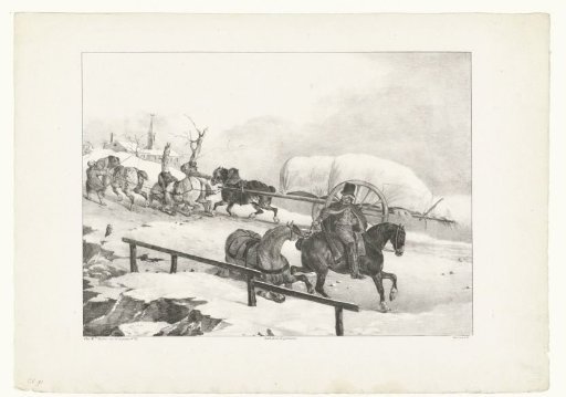 Horses and carriage in the snow