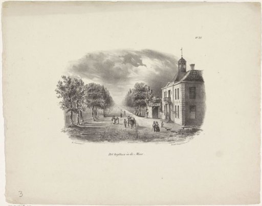 View of the Court House and the Middenweg in the Diemermeer