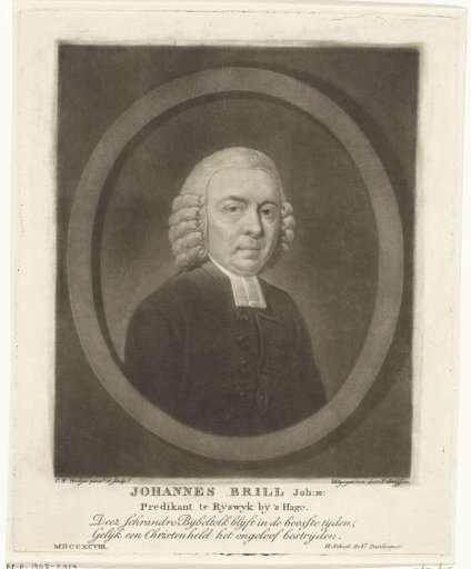 Portrait of the minister Johannes Brill