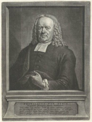 Portrait of the minister Franciscus van Schie