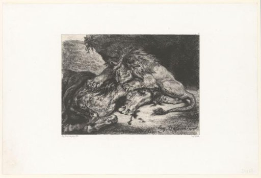 Lion Devours a Horse