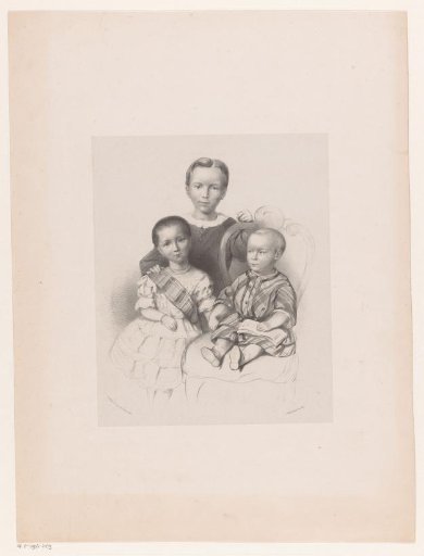Portrait of three children Van Rappard