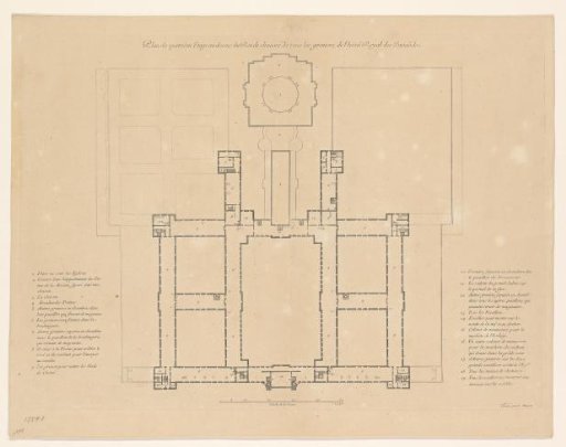 Plan of the fourth floor of the Hotel des Invalides
