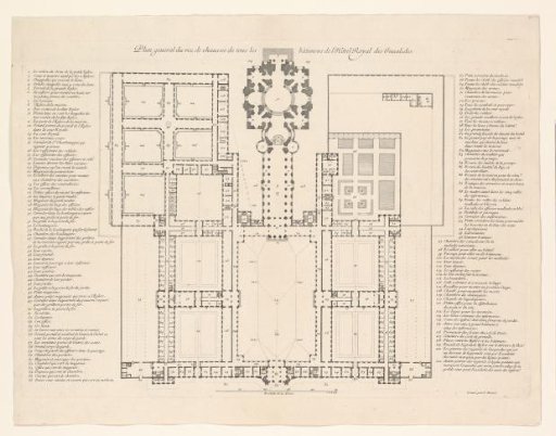 Plan of the ground floor of the Hotel des Invalides
