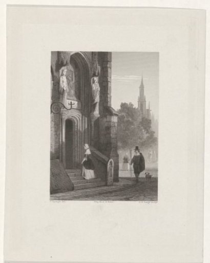 Woman Entering a Church