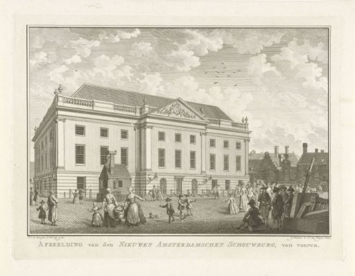 View of the front of the theatre on the Leidseplein in Amsterdam, 1774