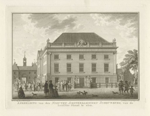 View of the side of the theatre on the Leidseplein in Amsterdam, 1774