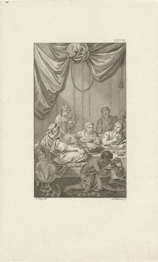 Scipio and Hasdrubal at the table