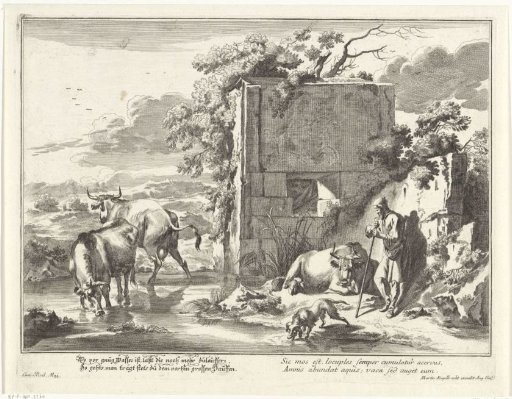 Old shepherd leaning on his staff