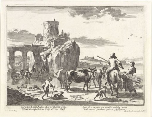 Fording place near an aqueduct