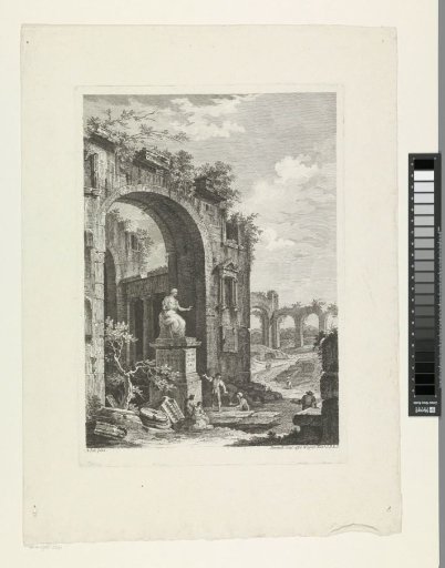 Landscape with ruins