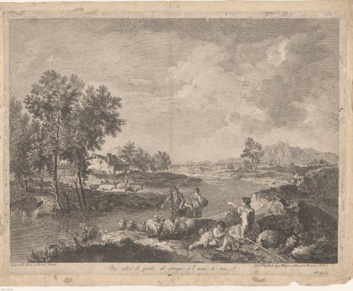 Landscape with a shepherd and sheep