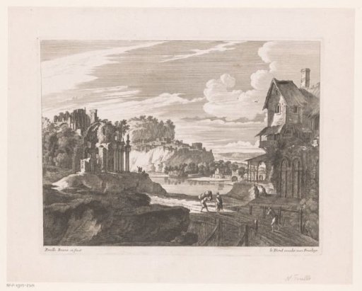 Ruins at the edge of a village
