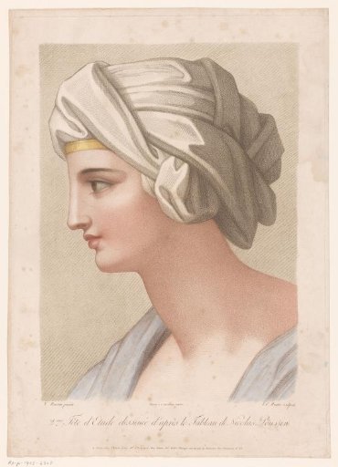 Bust of a woman with a cloth wrapped around her head