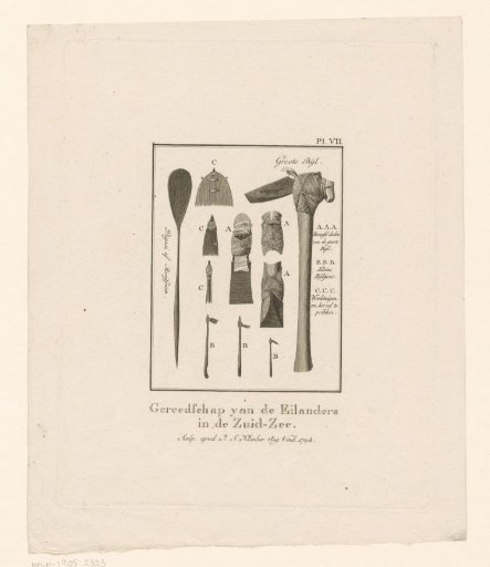 Tools of the inhabitants of the islands in the Pacific Ocean