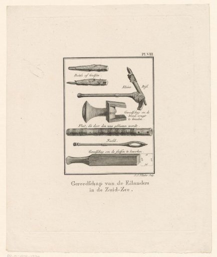 Tools of the inhabitants of the islands in the Pacific Ocean