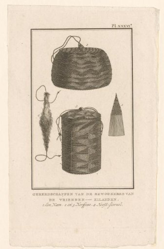 Weapons and panpipe made by the original inhabitants of Tonga