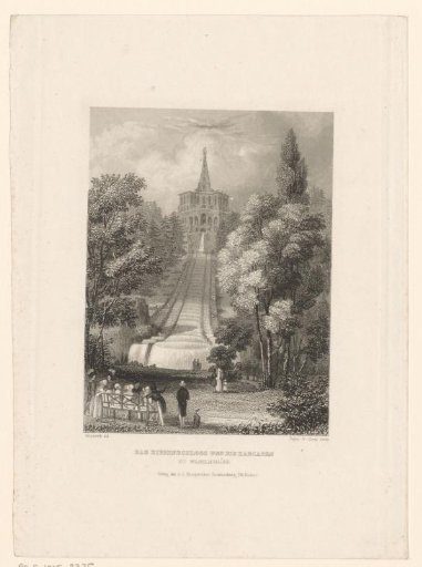 View of the Hercules Monument with the cascades at Wilhelmshöhe