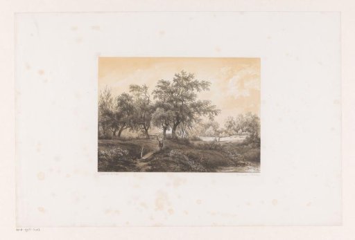 Landscape with trees and a watermill