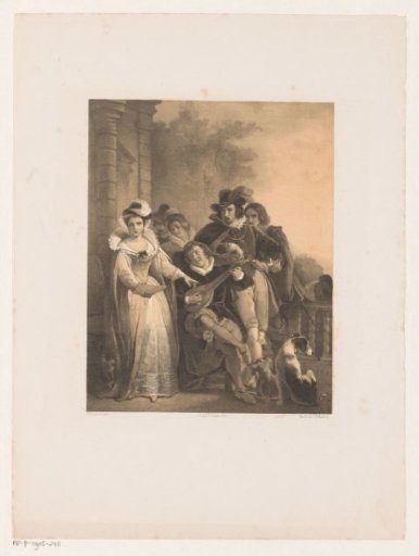 Group with Lute Player and Singer