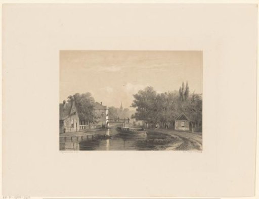Village view with river