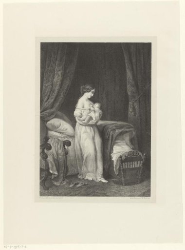 Mother with Child by a Cradle