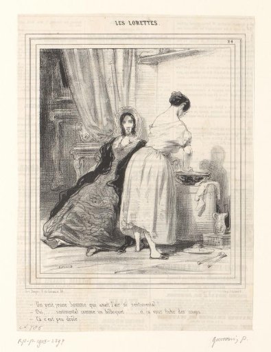 Two women gossiping about a young man