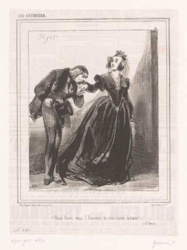 Man Kissing the Hand of an Actress