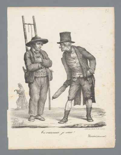 Old man falling out with a younger man