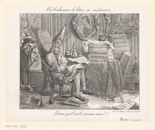 Caricature of a scholar