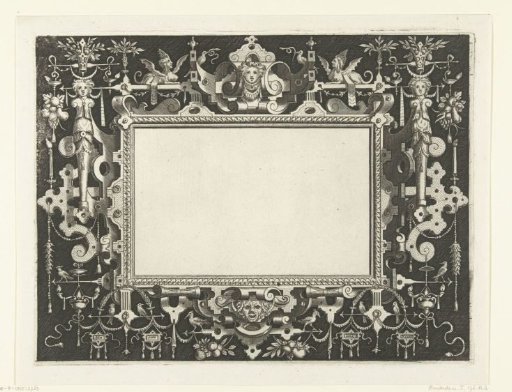 Cartouche with a Female Herm on Each Side