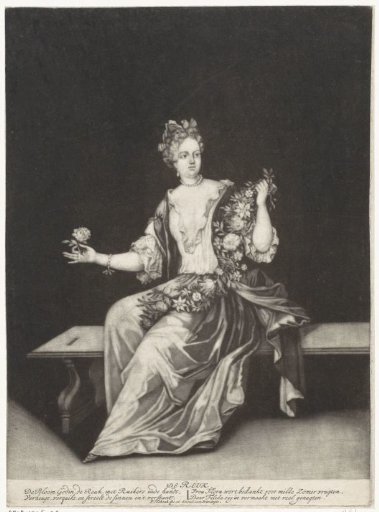 Smell: Woman with Flowers in Her Hands
