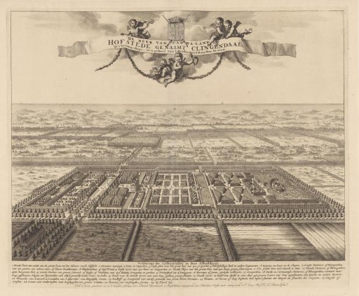 Bird's-eye view of Clingendael Estate seen from south to north
