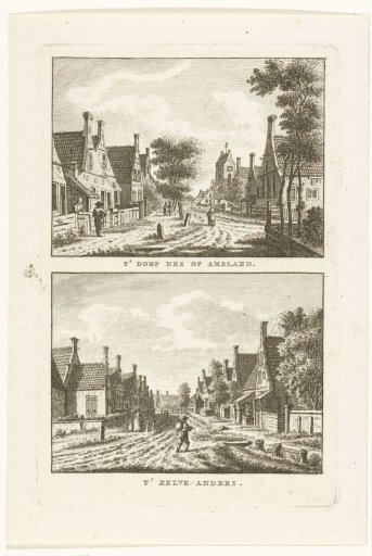 Two village views at Nes on Ameland