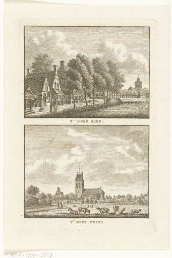 Two village views at Ried and Peins