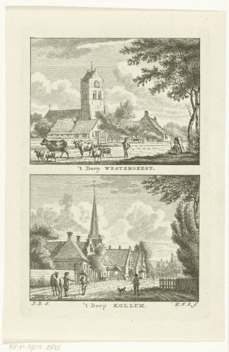 View of the village Westergeest and village view of Kollum