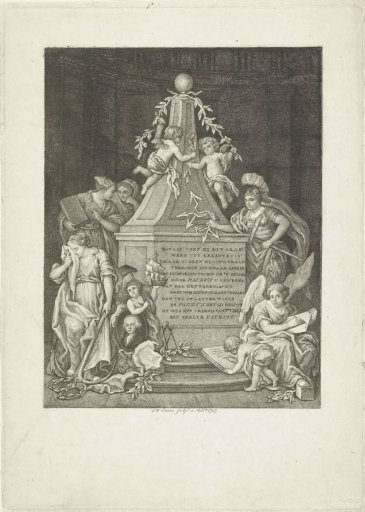 Emblematic Print on the Death of Pieter Paulus, 1796