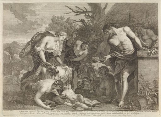 Jupiter being suckled by the goat Amalthea
