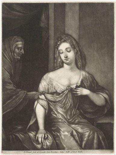 Young Woman Receiving a Note from a Matchmaker