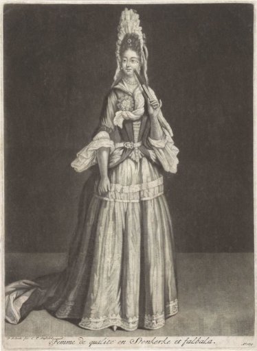 Woman with a Fan and a Steinkerke Cravat