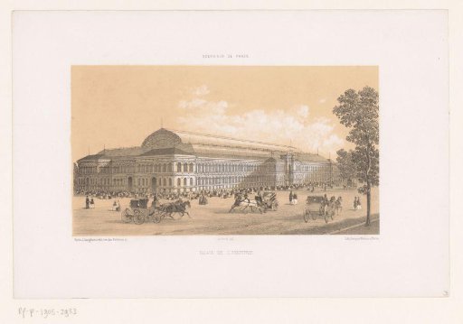 View of the Palais de l'industrie in Paris