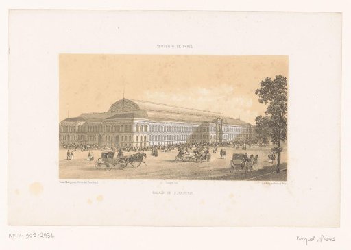 View of the Palais de l'Industrie in Paris