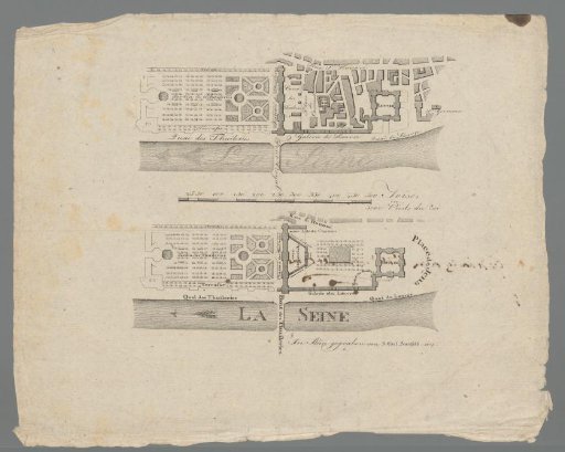 Plan of the Louvre and the Tuileries