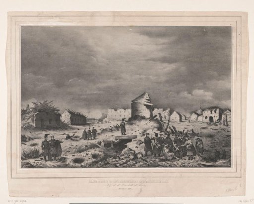Destroyed barracks, 1832